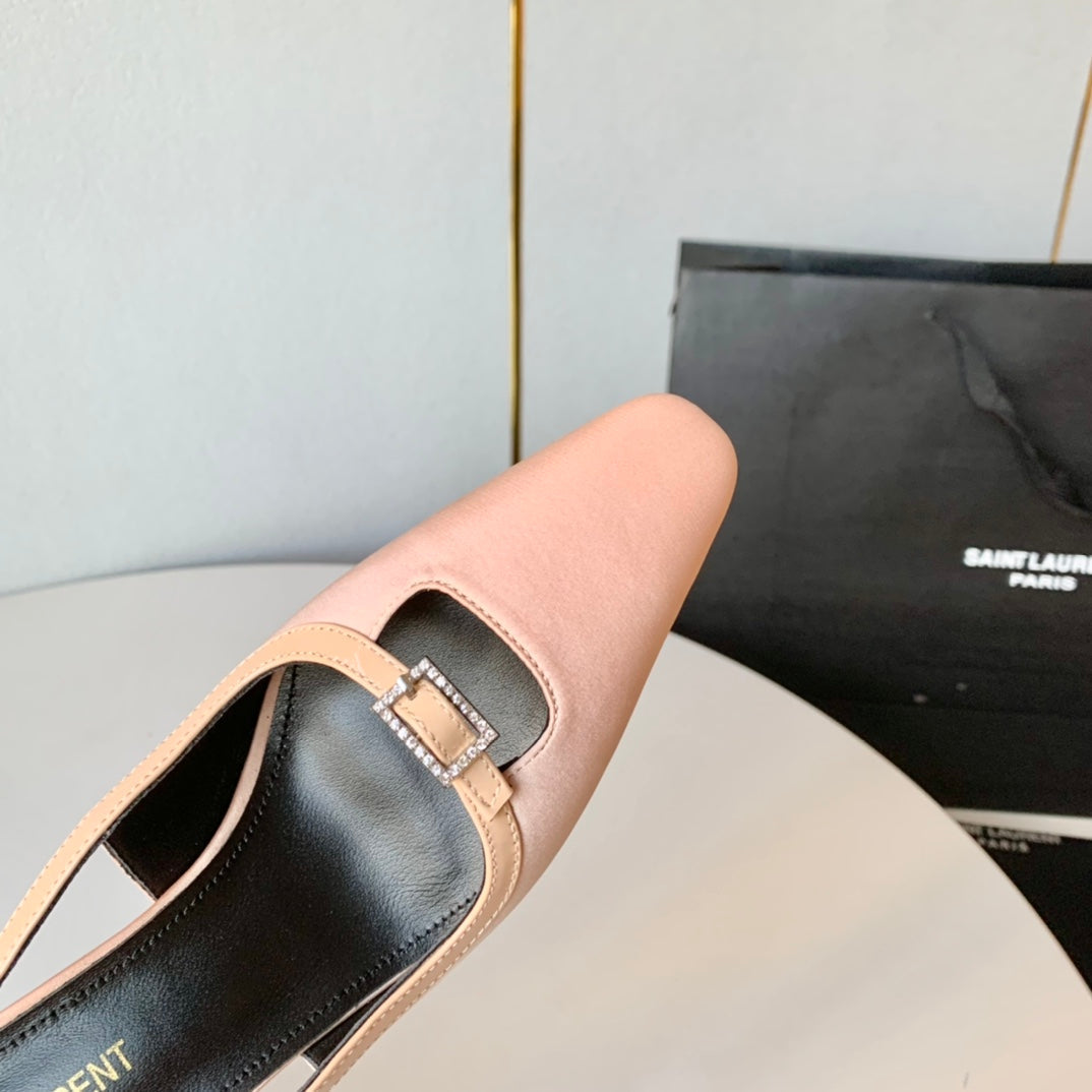 SL BLADE SLINGBACK PINK NUDE SATIN
