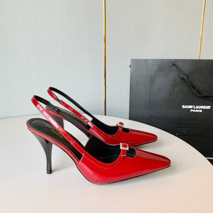 SL BLADE SLINGBACK RED POLISHED CALFSKIN