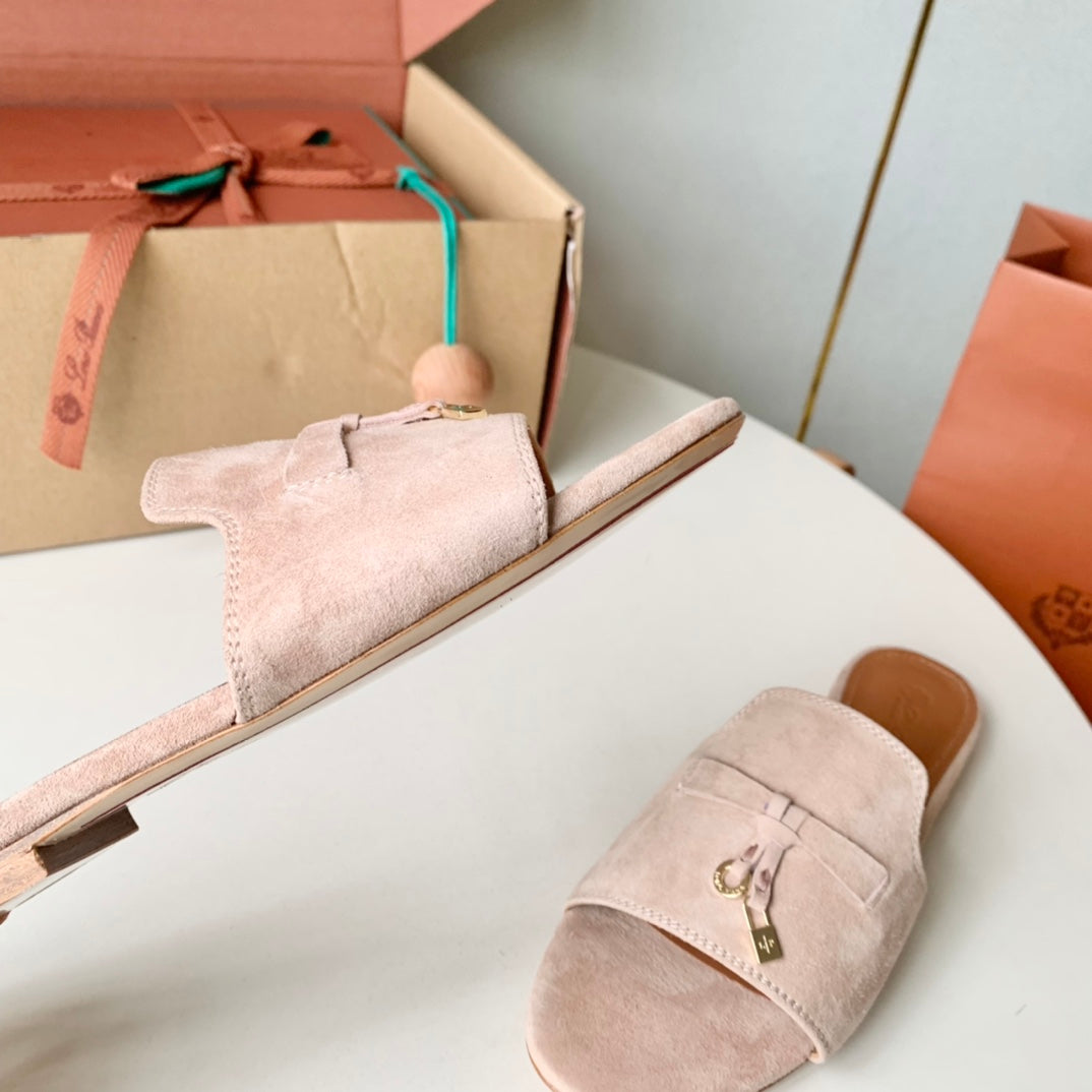 Summer Charms Sandals in Flamingo Suede