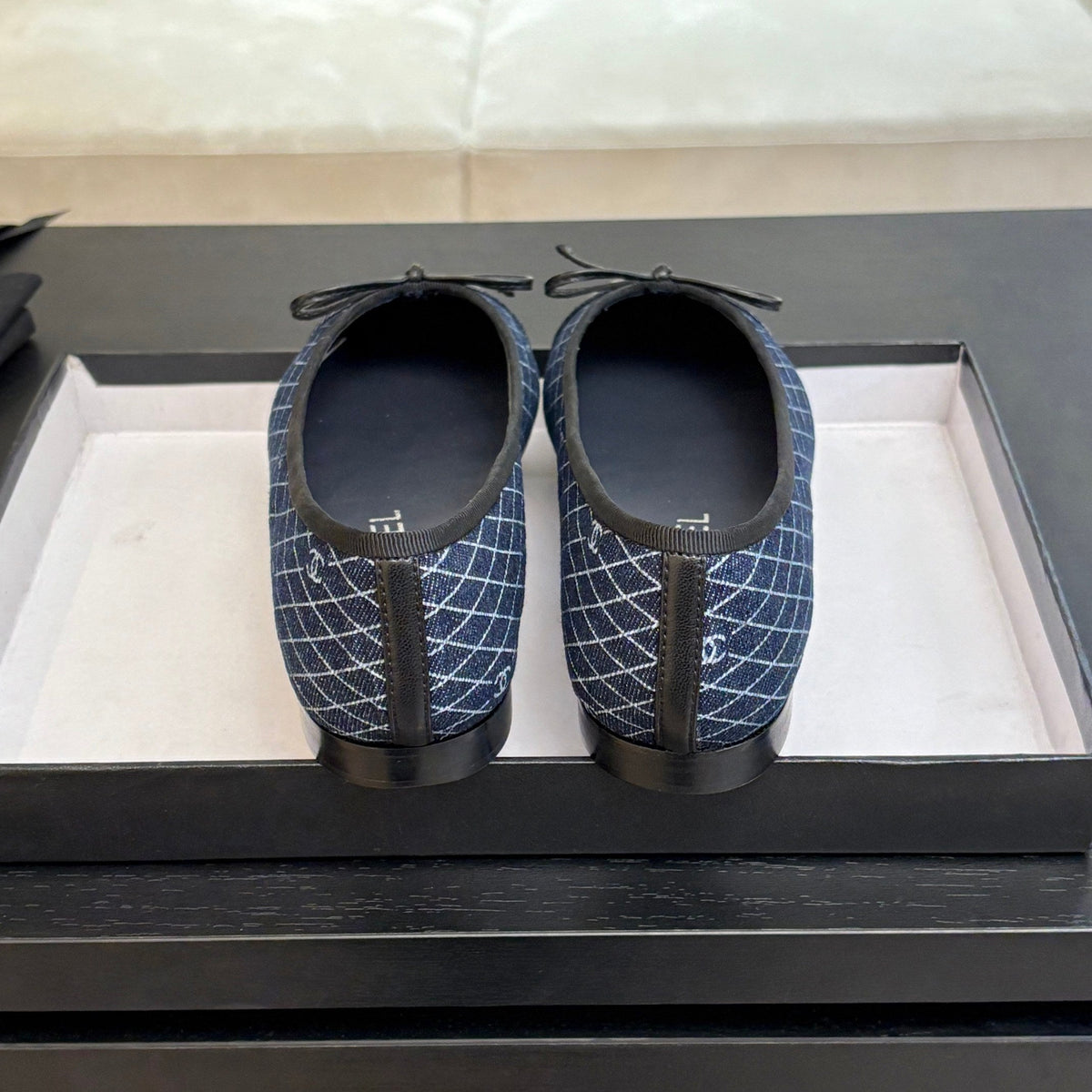 BALLET FLATS IN AEGEAN BLUE MONOGRAM DENIM