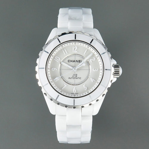 J12 Automatic White Ceramic White Numerals White Dial
