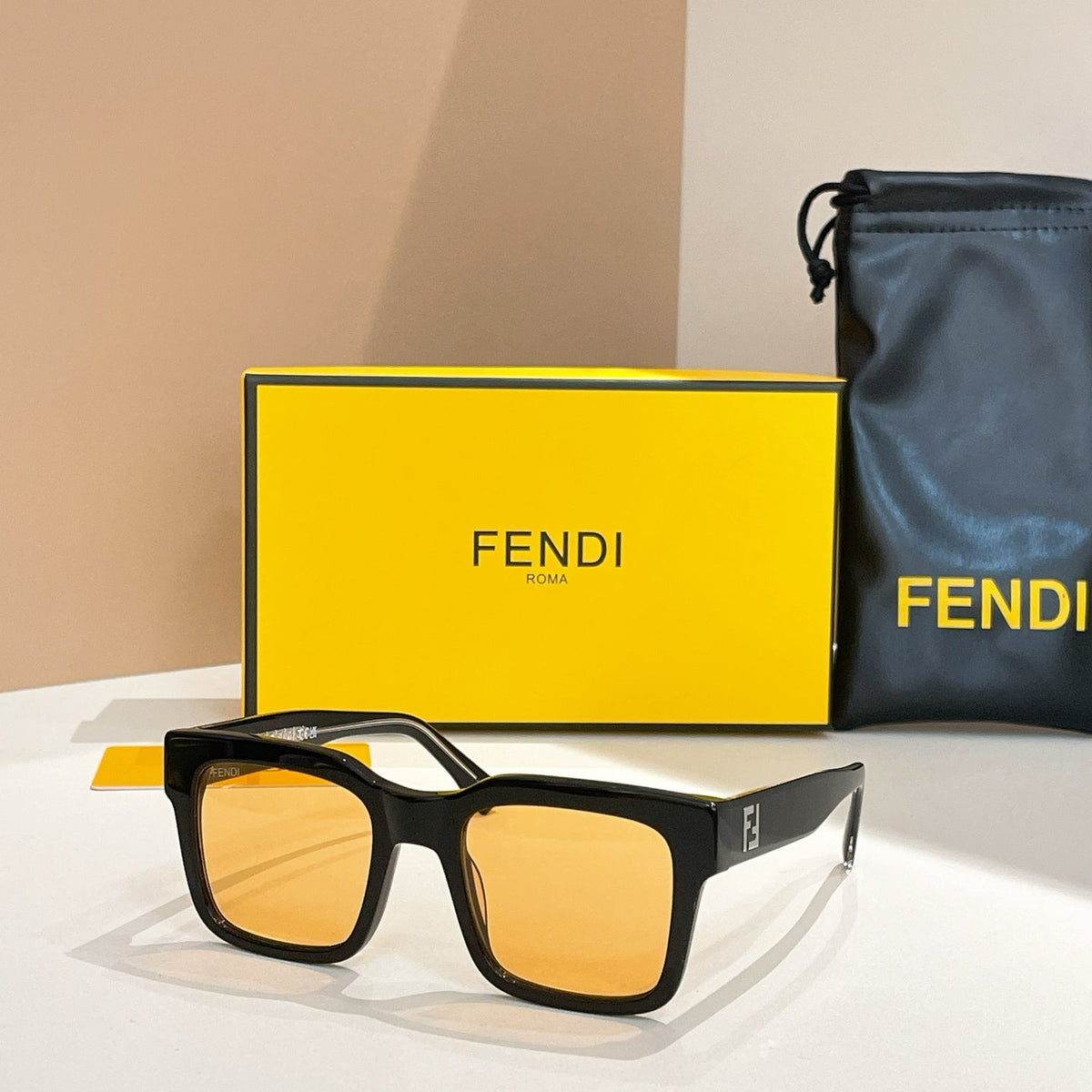 ROMA SQUARE FRAME SUNGLASSES FFF0053 IN ACETATE
