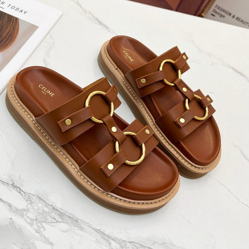 TIPPI SANDAL IN BRONZE BROWN CALFSKIN