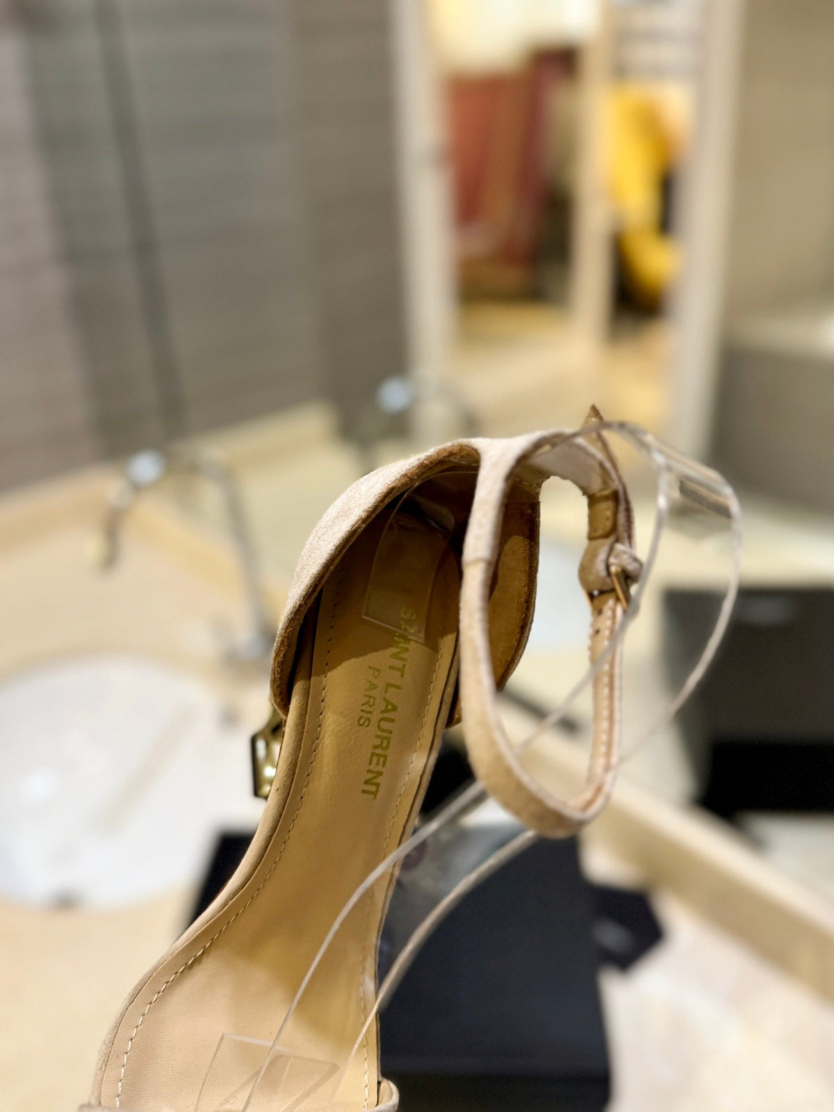 SL OPYUM SANDALS 80 CAMEL SUEDE