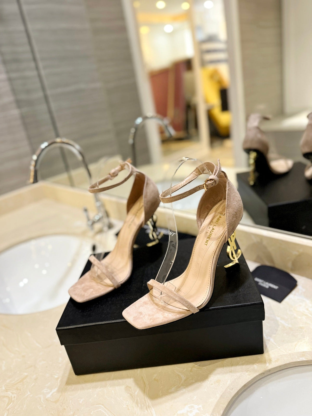 SL OPYUM SANDALS 105 CAMEL SUEDE