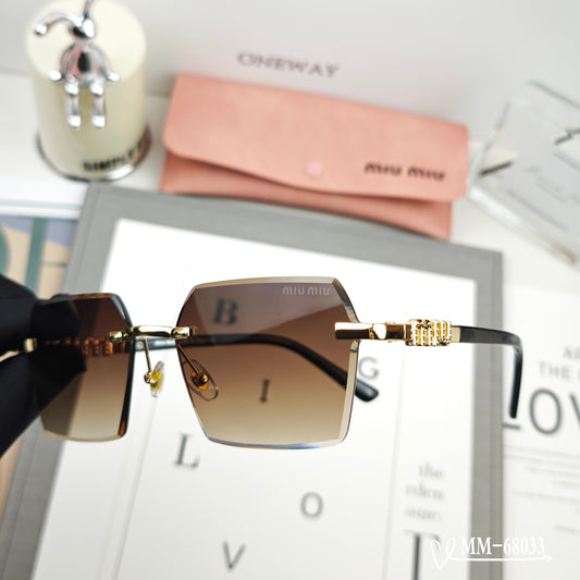 LOGO SQUARE SUNGLASSES 68033 IN METAL