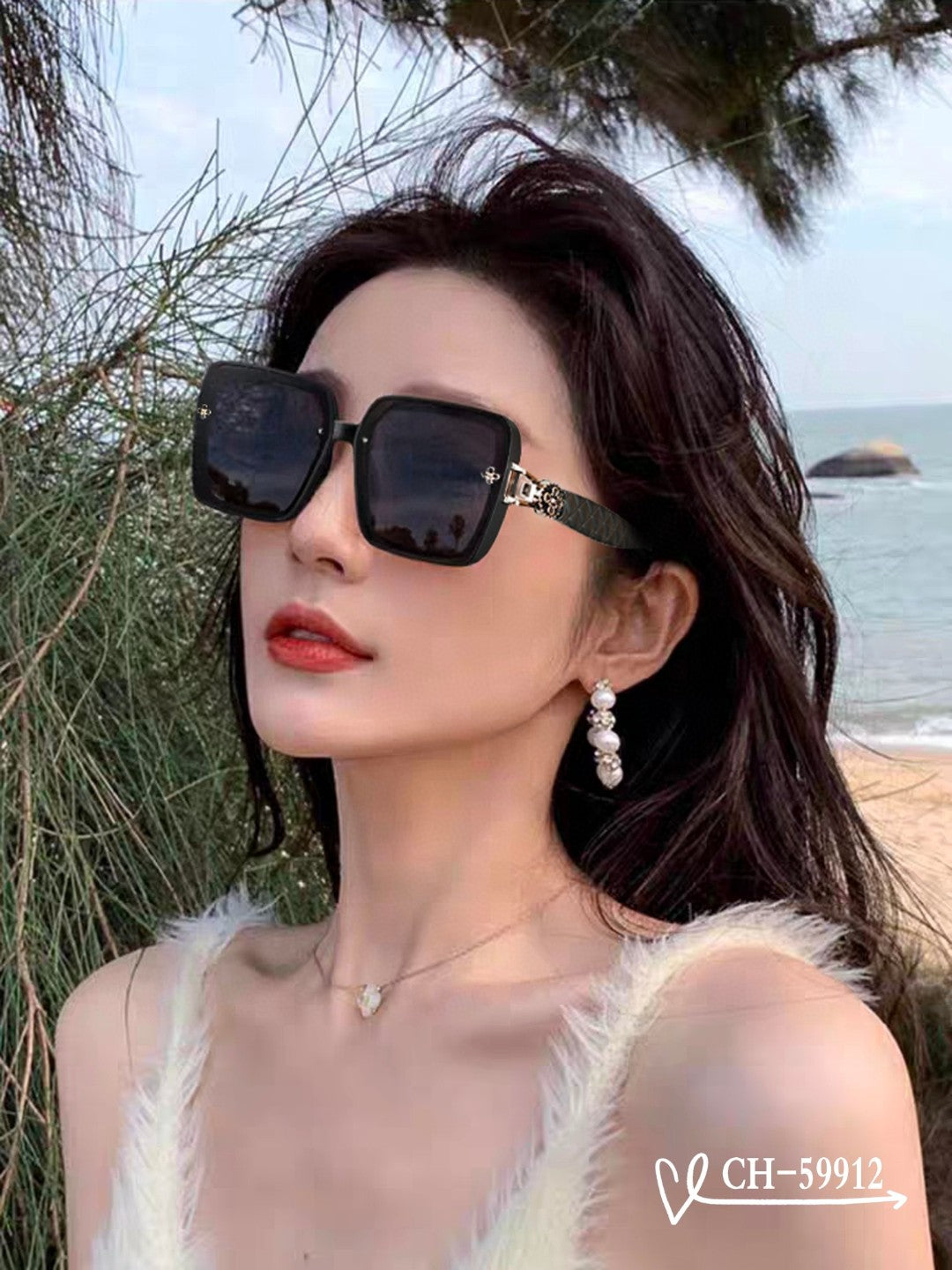 SQUARE SUNGLASSES 59912 IN ACETATE