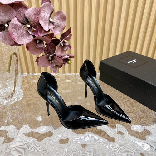 SL STILETTO PUMP BLACK POLISHED CALFSKIN