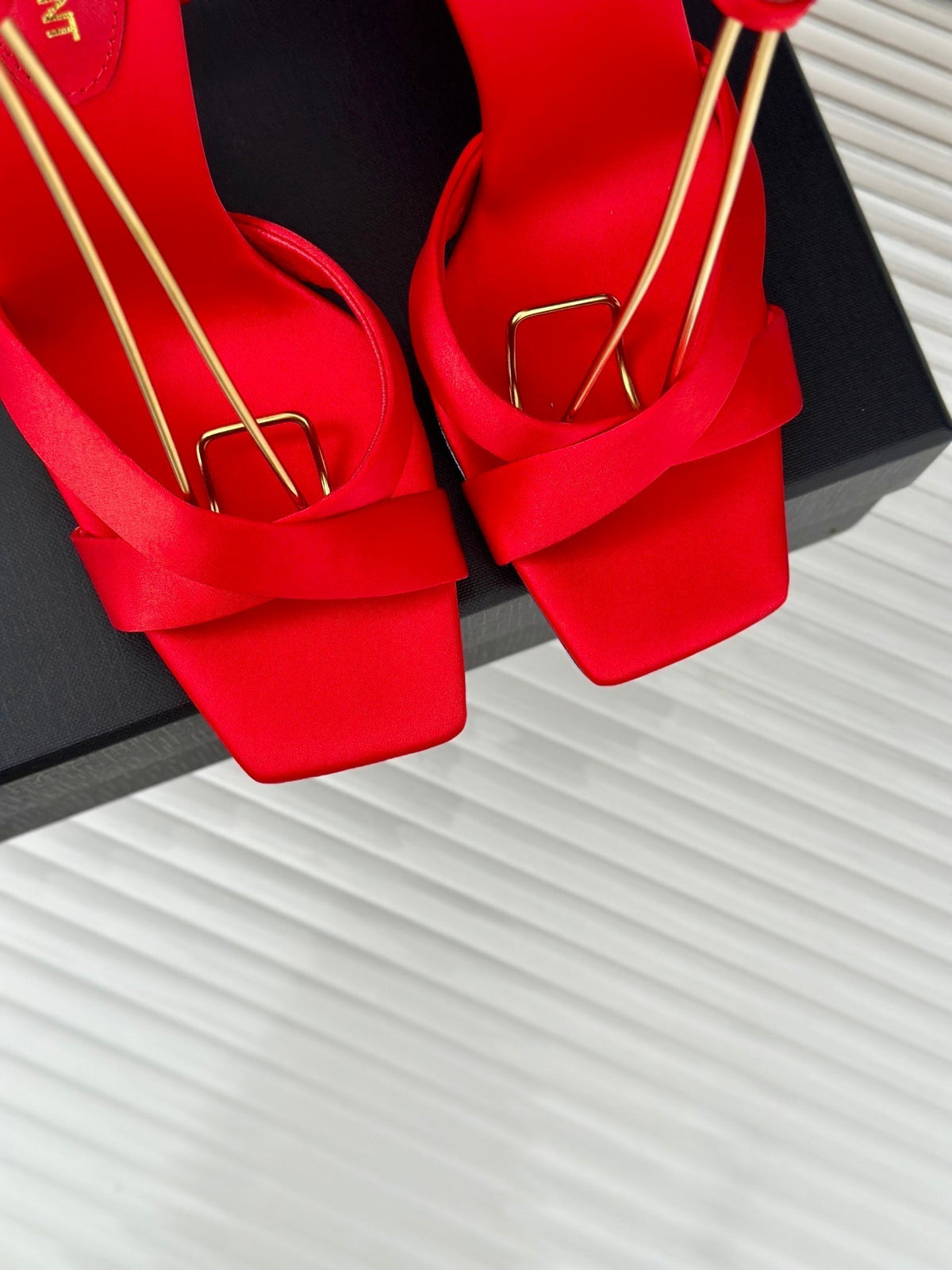 SL CORINNE SANDALS ROSE SATIN CREPE