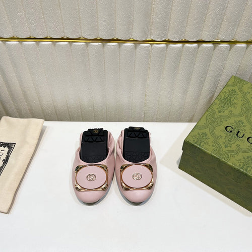 GG BALLET SUPER SLIM PASTEL PINK LAMBSKIN