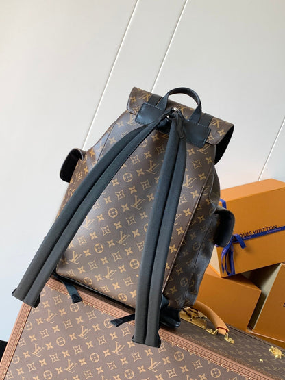 CHRISTOPHER MM BACKPACK 47 IN BROWN MONOGRAM CANVAS