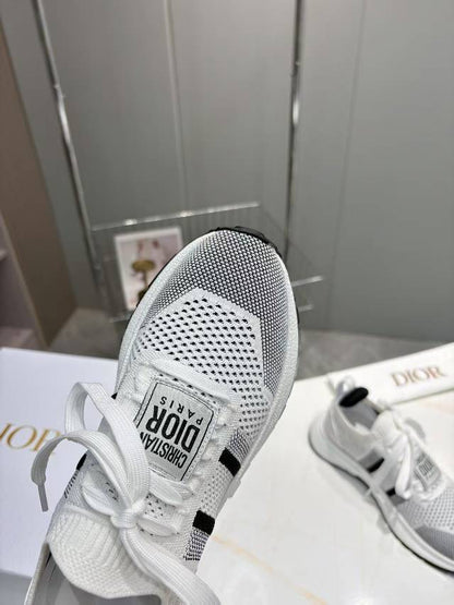 CD RUN SNEAKER 25S IN BLACK AND WHITE MESH FABRIC TWO-TONE SOLE