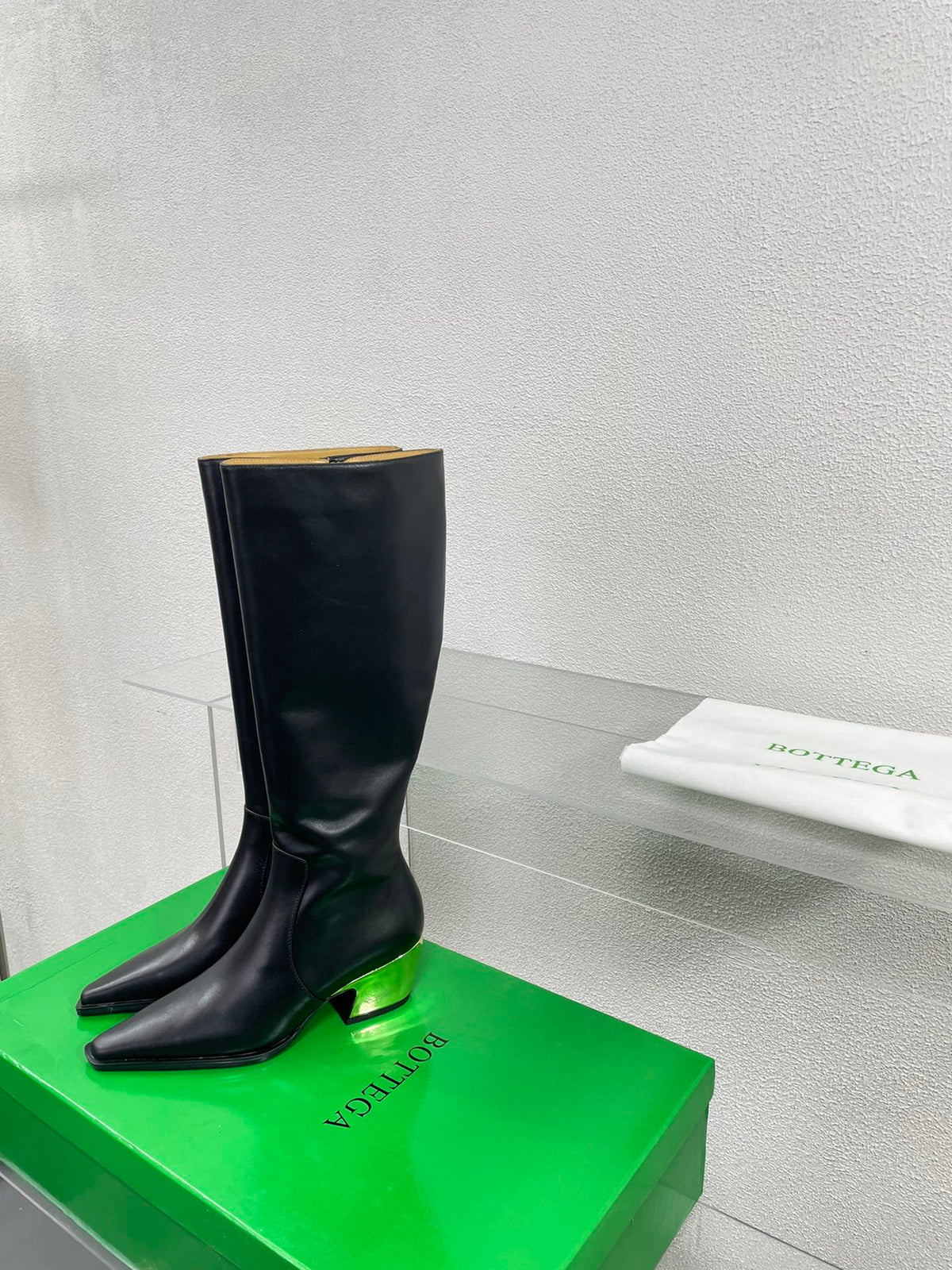 TEX HIGH BOOT IN BLACK CALFSKIN
