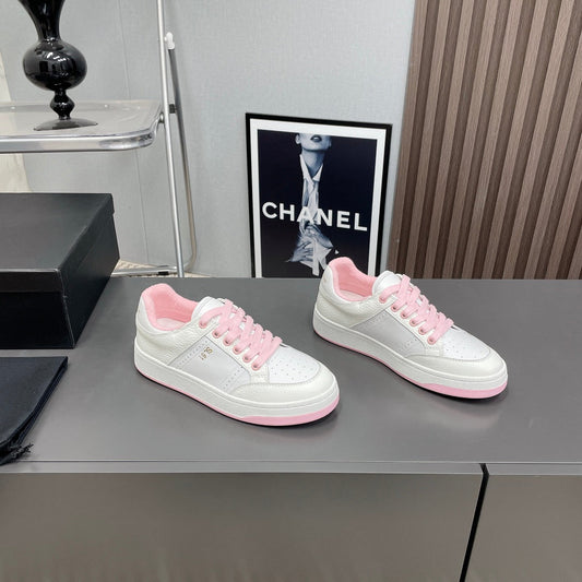 SL/61 SNEAKERS IN WHITE MIX LIGHT PINK CALFSKIN