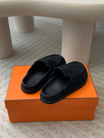 G0 MULE BLACK SUEDE