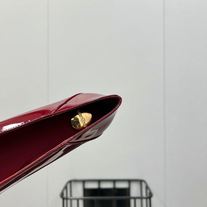 POPPY BALLET FLATS IN BURGUNDY RED GLOSSY LAMBSKIN
