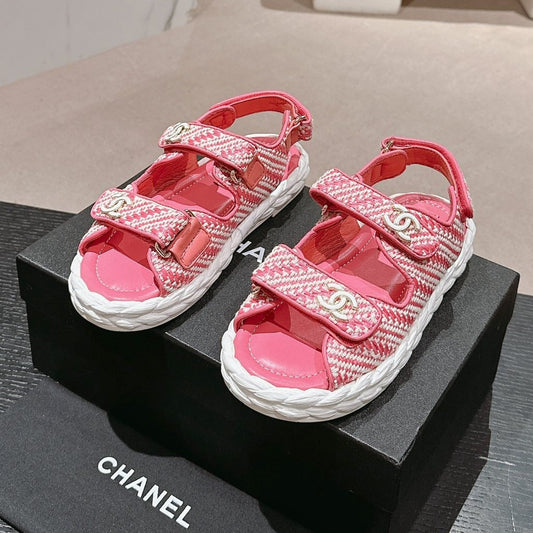 CC DAD SANDALS IN BLUSH PINK CALFSKIN