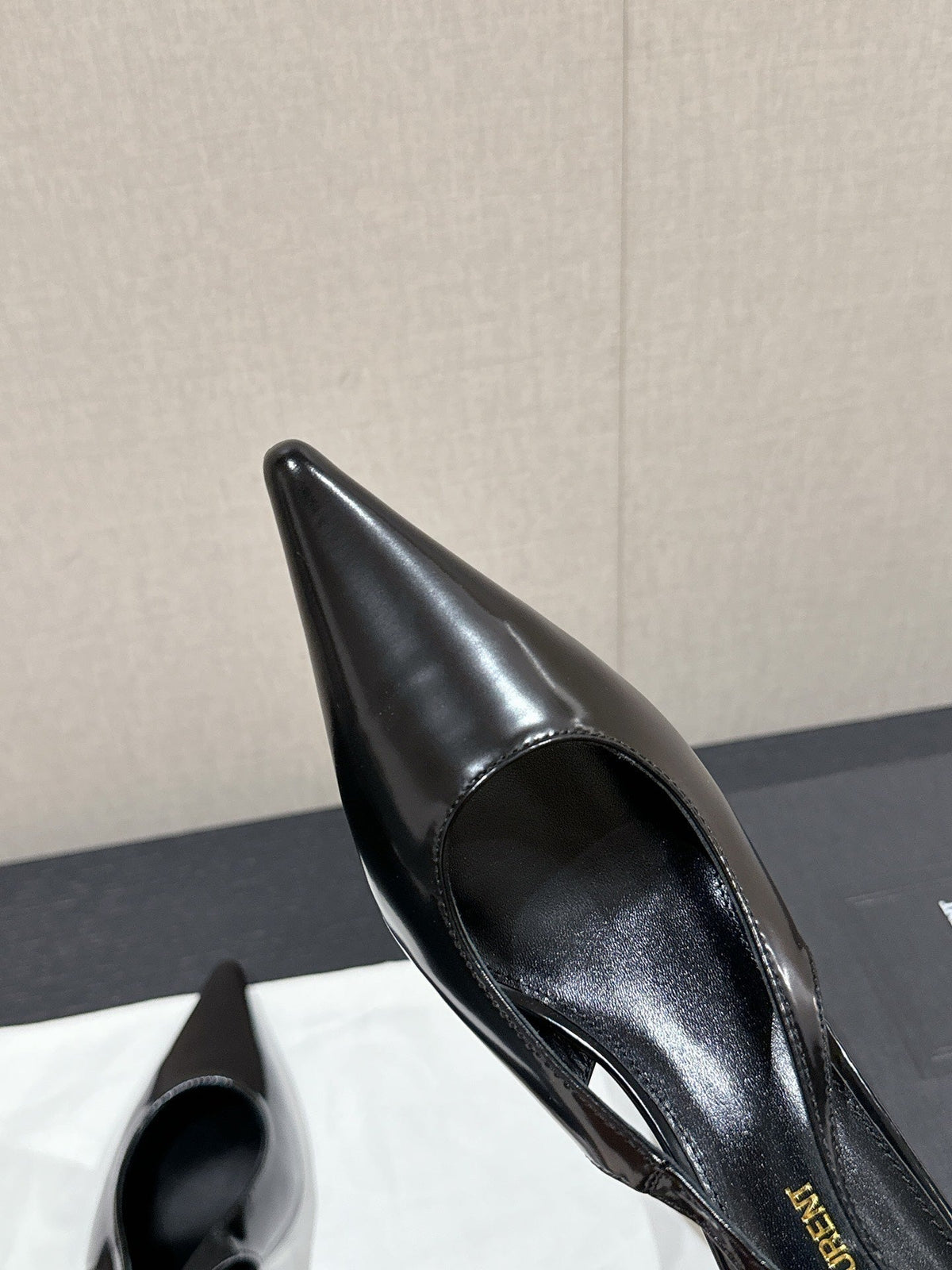 SL CHERISH SLINGBACK 75 BLACK CALFSKIN