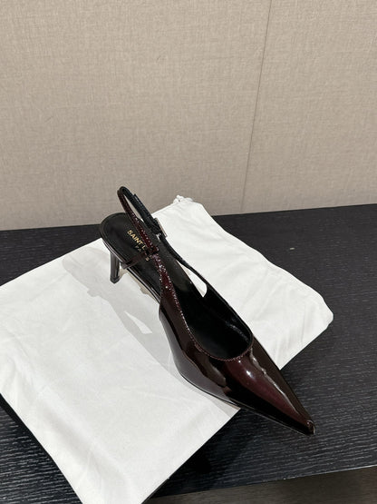 SL CHERISH SLINGBACK 75 WINE CALFSKIN