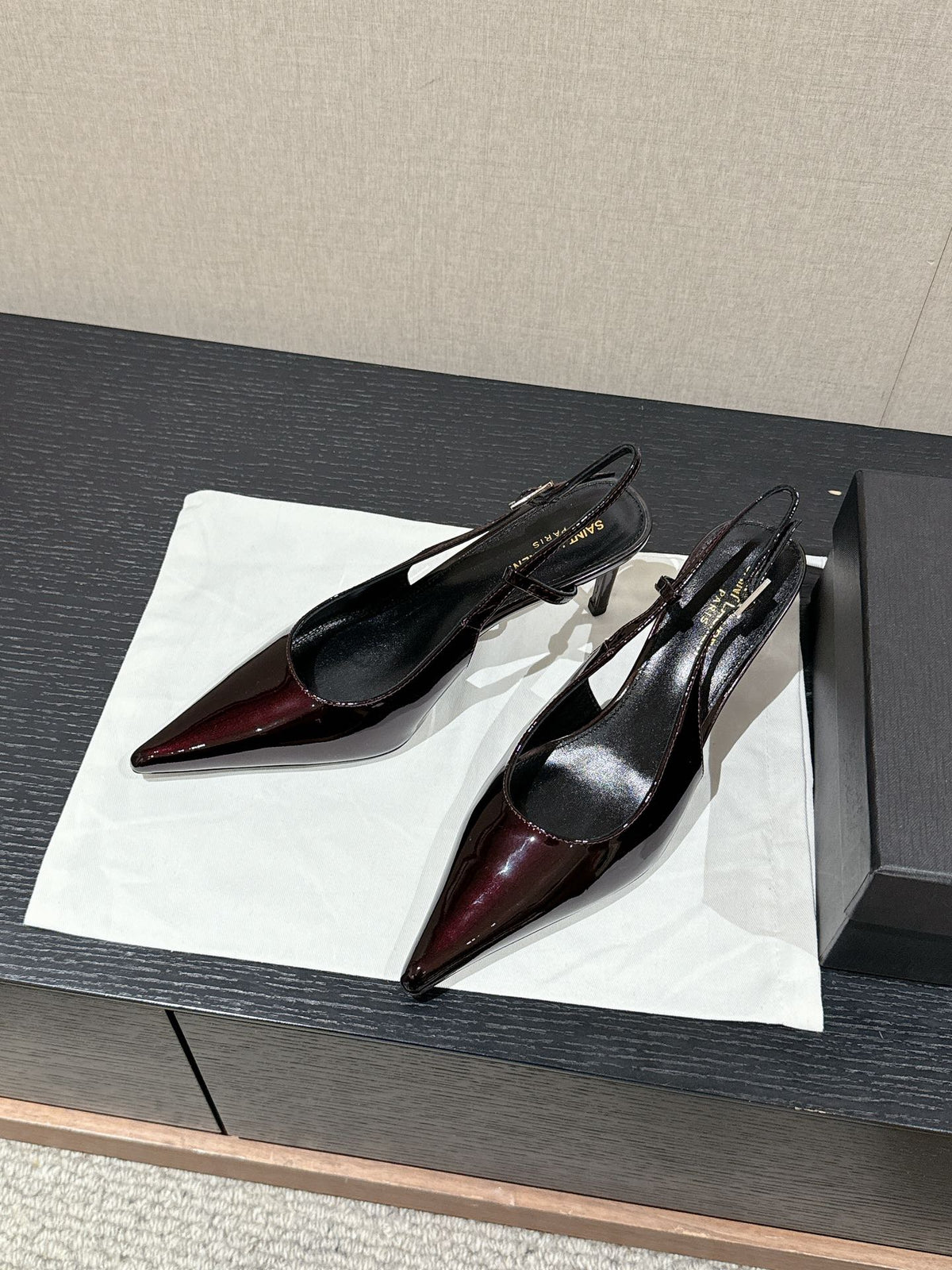 SL CHERISH SLINGBACK 75 WINE CALFSKIN