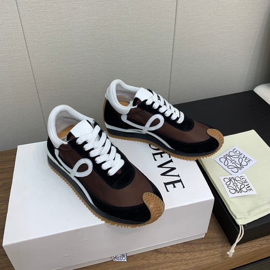 LW FLOW RUNNER SNEAKER BLACK-BROWN SUEDE