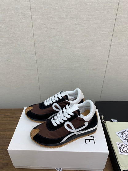LW FLOW RUNNER SNEAKER BLACK-BROWN SUEDE