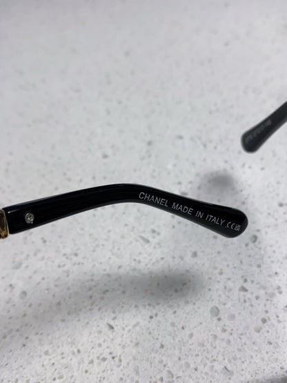 SQUARE SUNGLASSES 632033 IN BLACK ACETATE BLACK LENSES