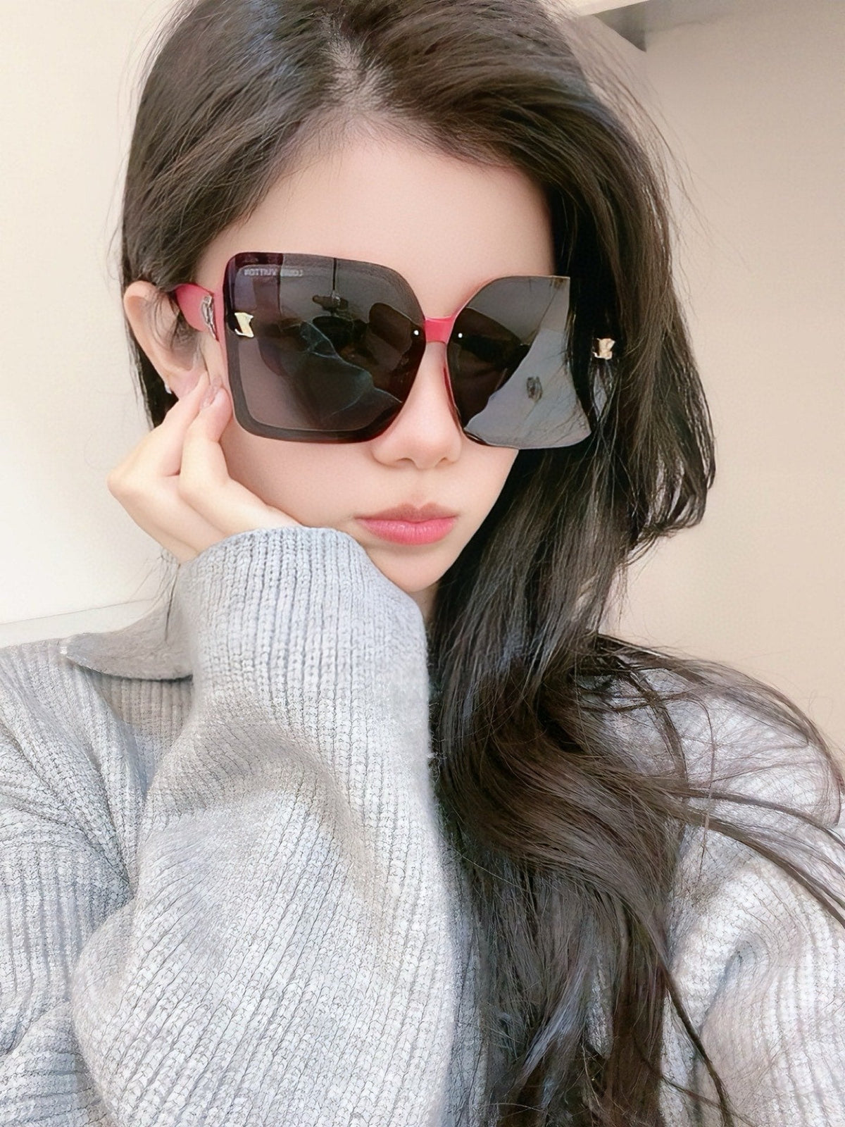 SQUARE SUNGLASSES L3230 IN ACETATE