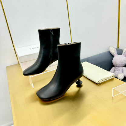 LW TOY ANKLE BOOTIE BLACK NAPPA LAMBSKIN