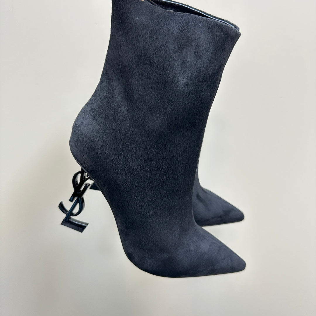 SL OPYUM HEELED BOOT BLACK SUEDE