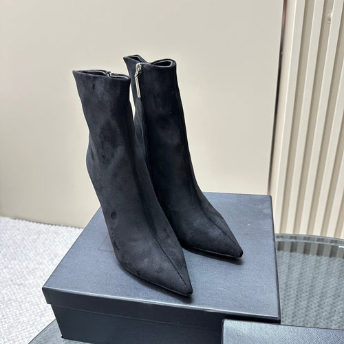 SL OPYUM HEELED BOOT BLACK SUEDE