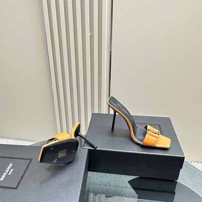 SL BABYLONE SLIDE PUMPS 115 MERIGOLD CALFSKIN