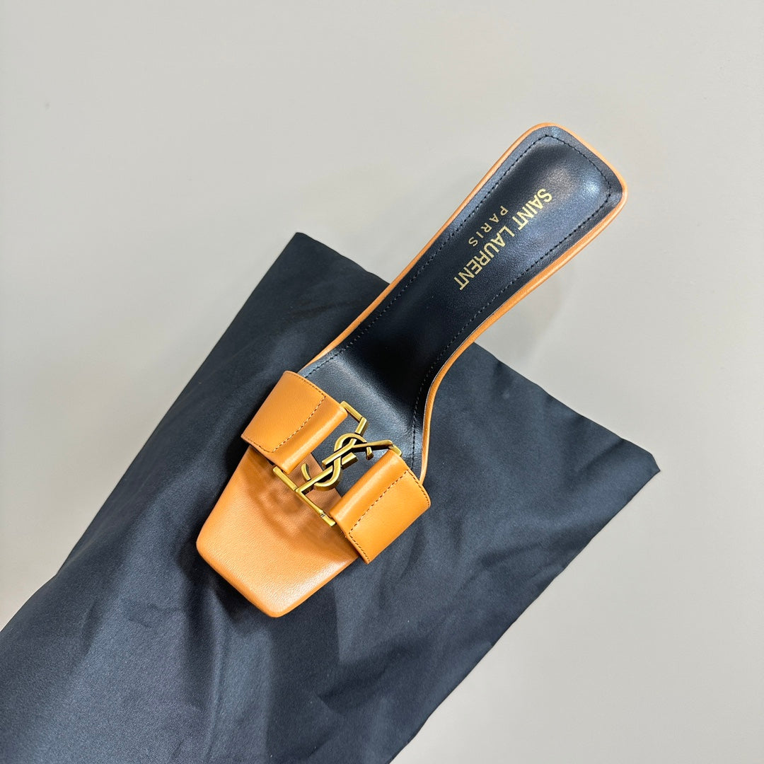 SL BABYLONE SLIDE PUMPS 115 MERIGOLD CALFSKIN
