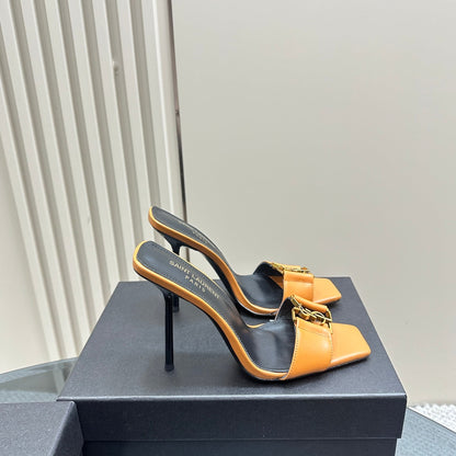 SL BABYLONE SLIDE PUMPS 115 MERIGOLD CALFSKIN