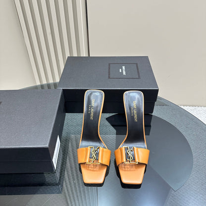 SL BABYLONE SLIDE PUMPS 115 MERIGOLD CALFSKIN