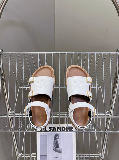 MINO SANDAL IN WHITE CALFSKIN