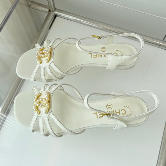 FLAT SANDALS 1 CM IN WHITE LAMBSKIN