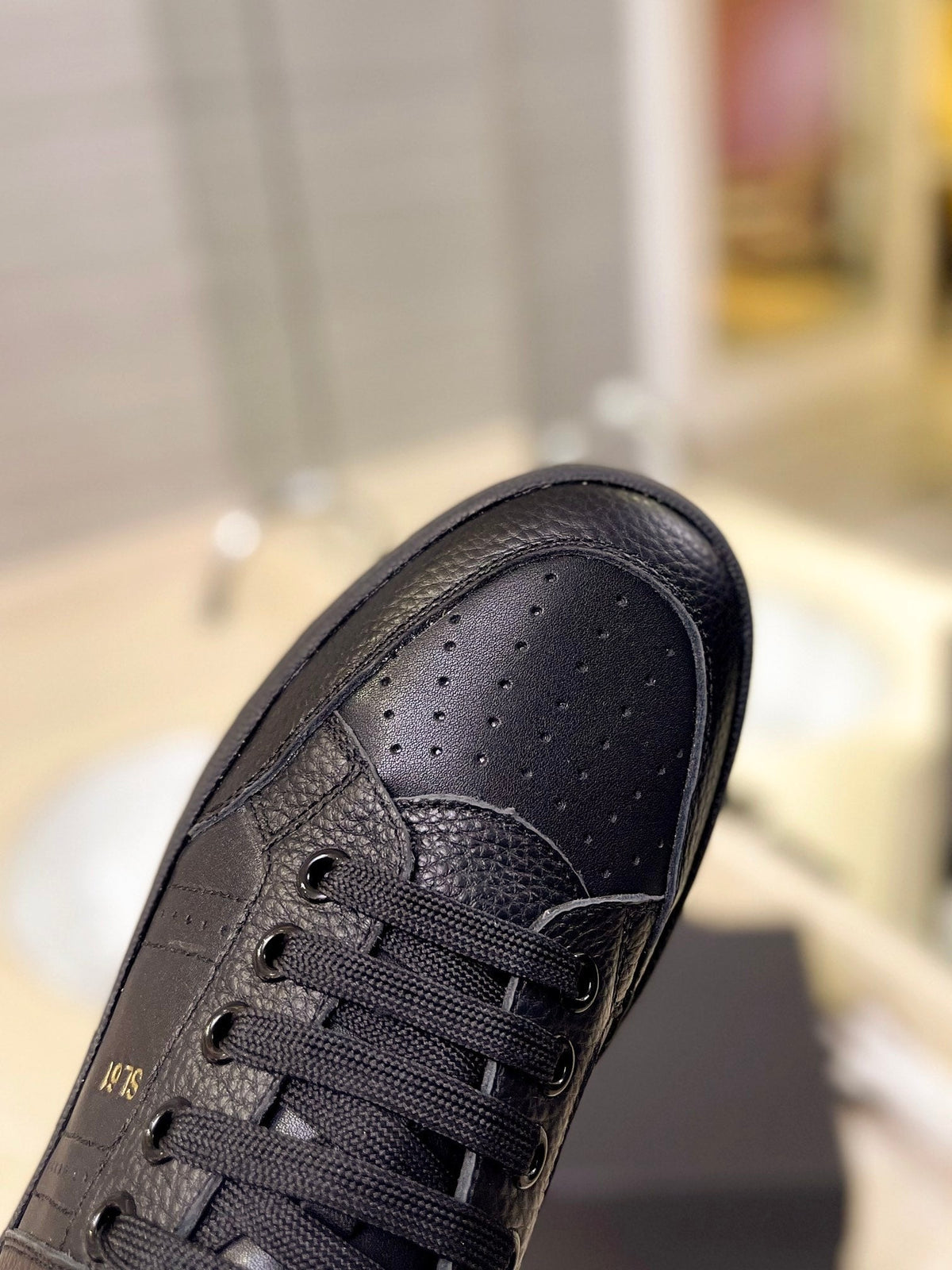 SL SL/61 SNEAKERS BLACK PERFORATED CALFSKIN