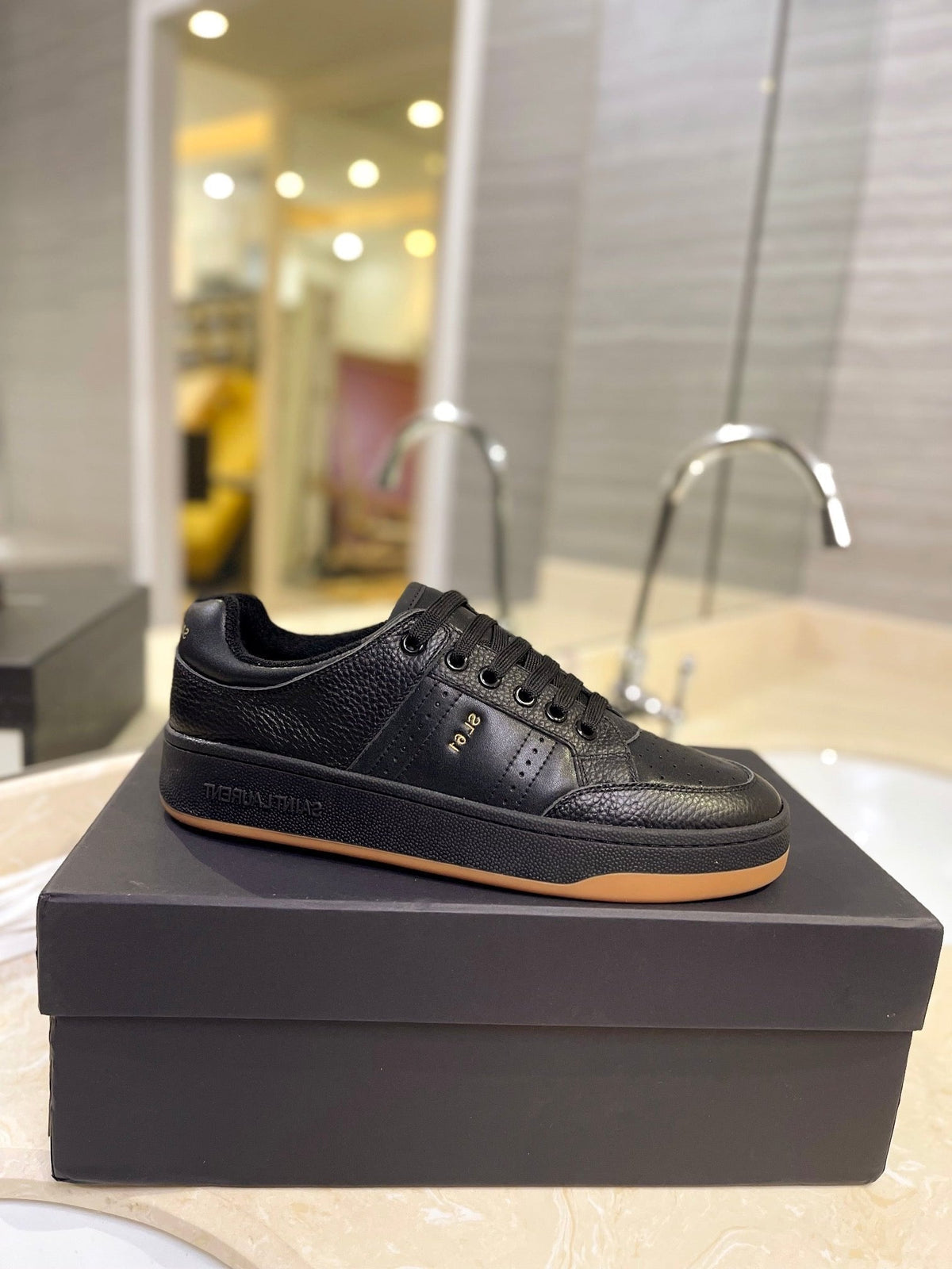 SL SL/61 SNEAKERS BLACK PERFORATED CALFSKIN