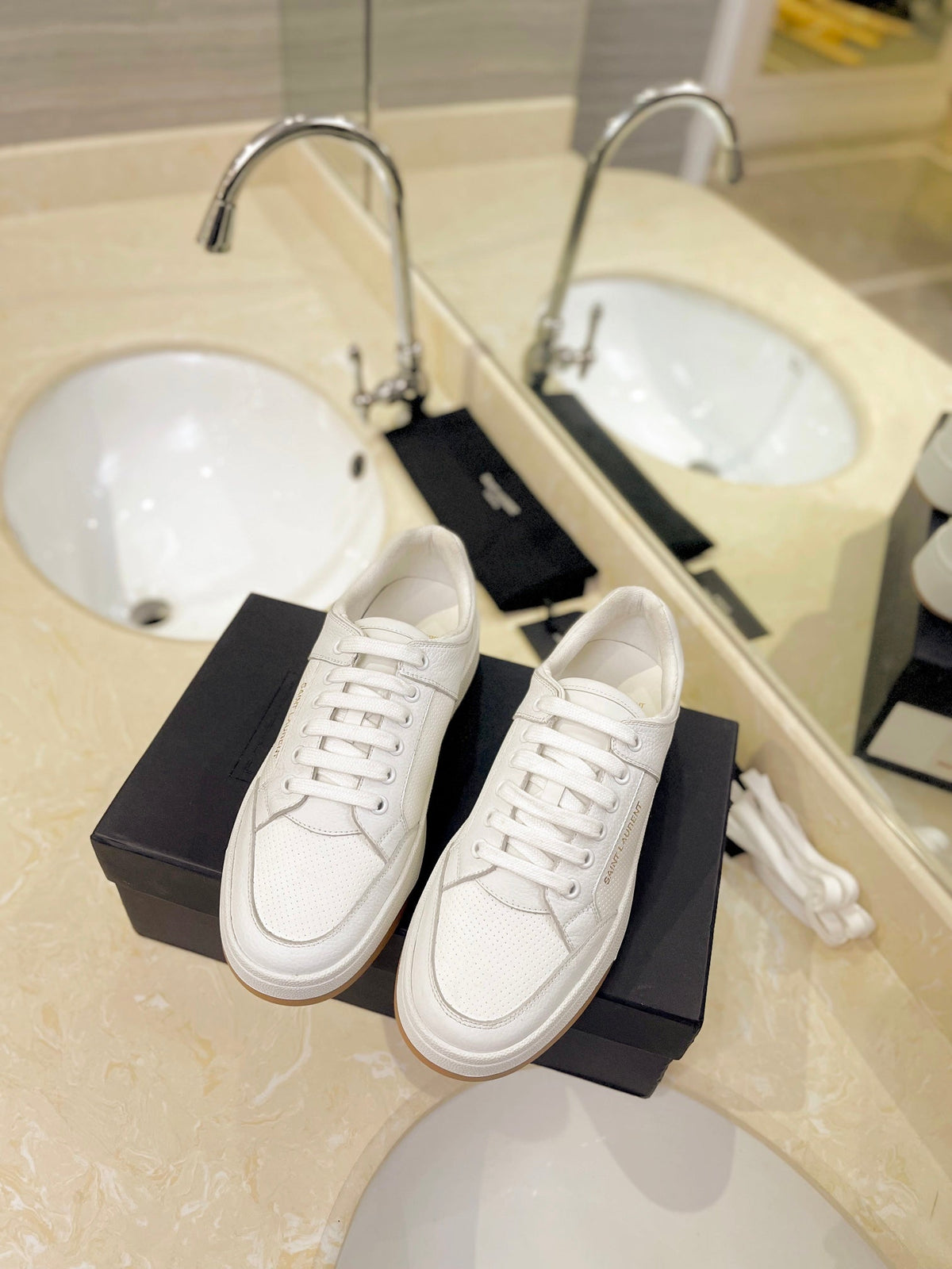 SL SL/61 SNEAKERS WHITE CALFSKIN
