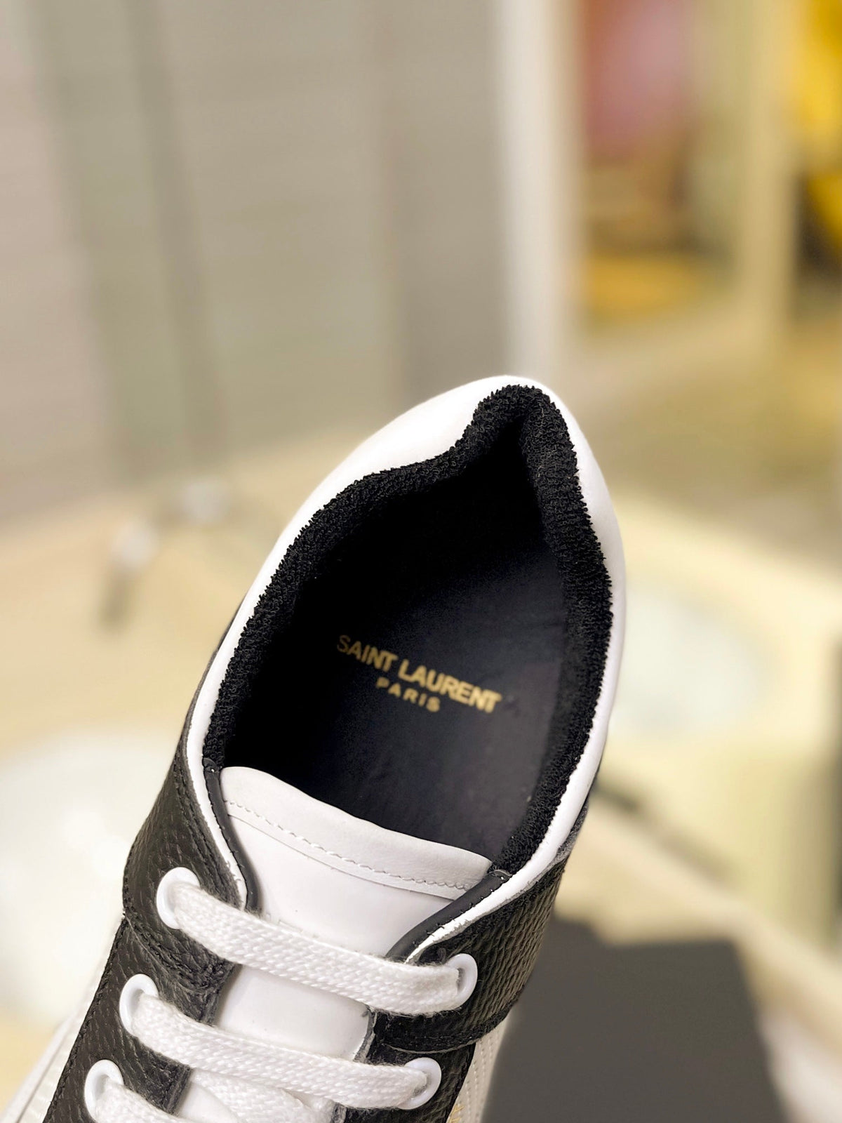 SL SL/61 SNEAKERS WHITE-BLACK CALFSKIN