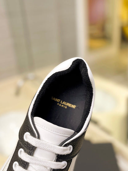 SL SL/61 SNEAKERS WHITE-BLACK CALFSKIN