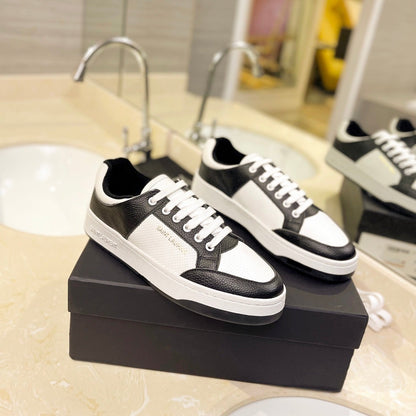 SL SL/61 SNEAKERS WHITE-BLACK CALFSKIN
