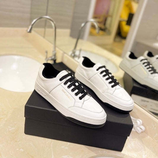 SL SL/61 SNEAKERS WHITE-BLACK LACES CALFSKIN