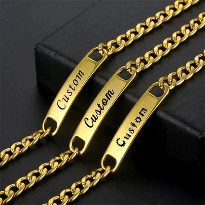 Unisex Engrave Name Bracelet