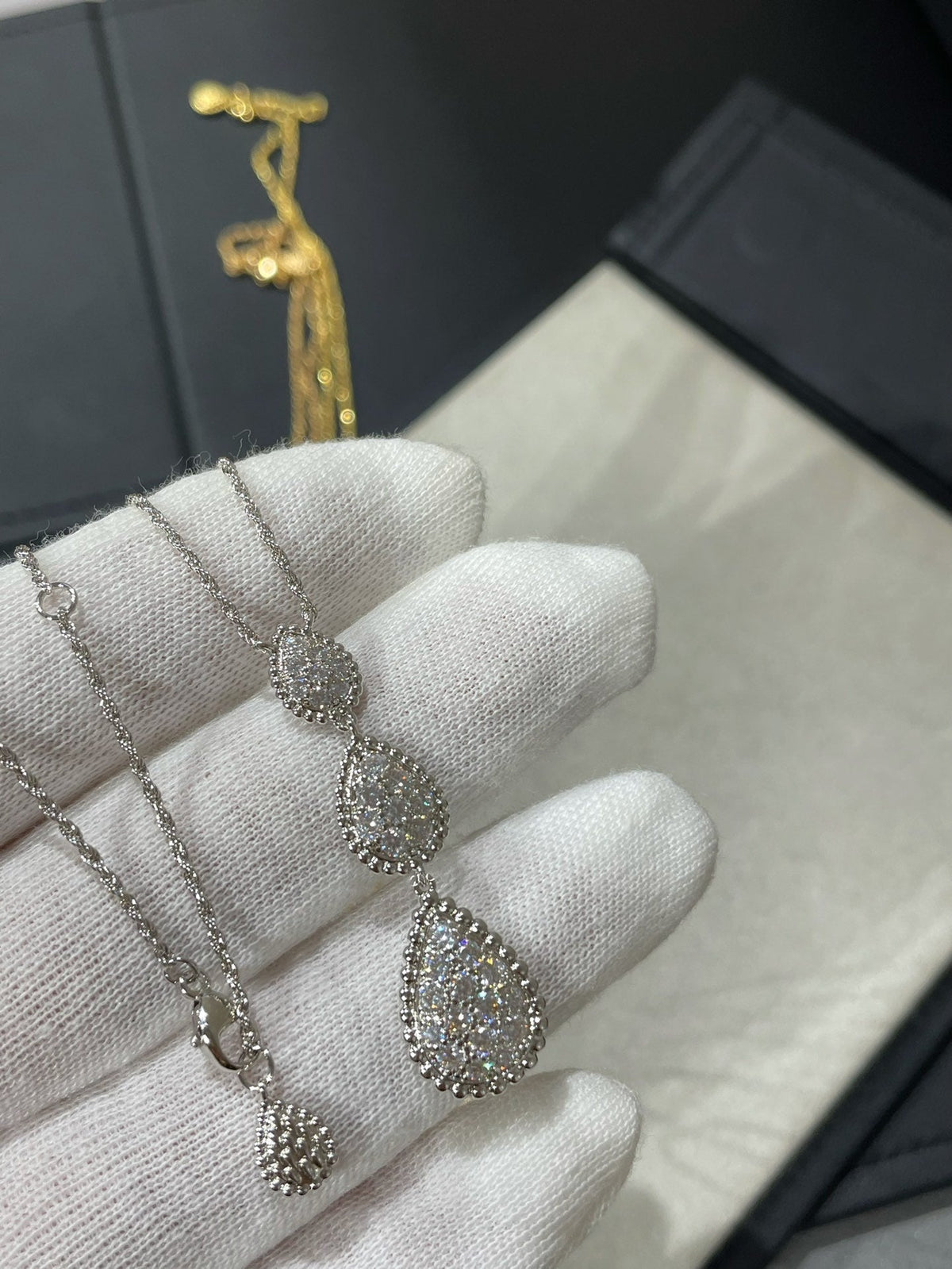 BOHEME DIAMOND 3 MOTIFS NECKLACE